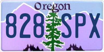 OR license plate 828SPX