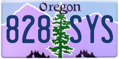 OR license plate 828SYS