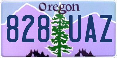 OR license plate 828UAZ