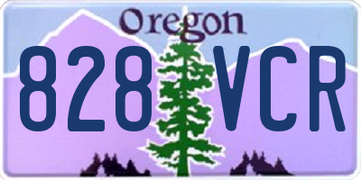 OR license plate 828VCR