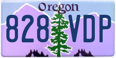 OR license plate 828VDP