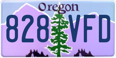OR license plate 828VFD