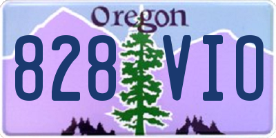 OR license plate 828VIO