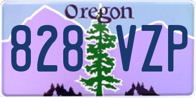 OR license plate 828VZP