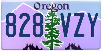 OR license plate 828VZY