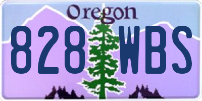 OR license plate 828WBS