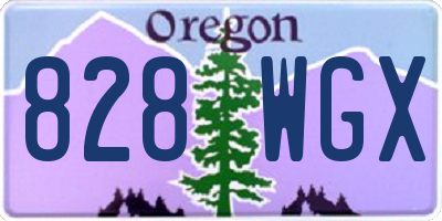 OR license plate 828WGX