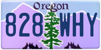 OR license plate 828WHY