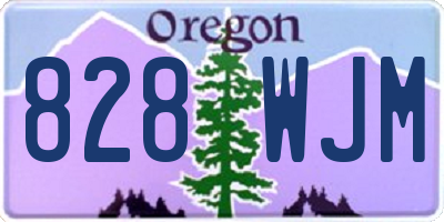 OR license plate 828WJM