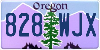 OR license plate 828WJX