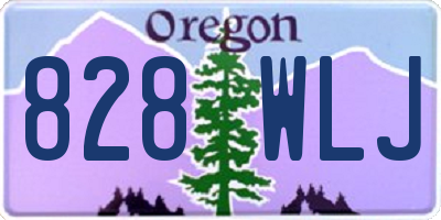 OR license plate 828WLJ