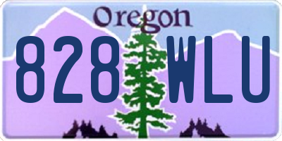 OR license plate 828WLU