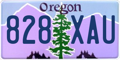 OR license plate 828XAU