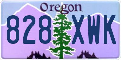 OR license plate 828XWK