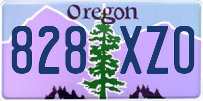 OR license plate 828XZO