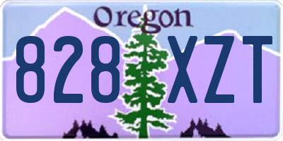 OR license plate 828XZT