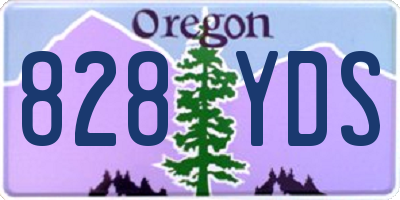 OR license plate 828YDS