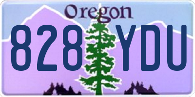OR license plate 828YDU