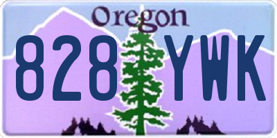 OR license plate 828YWK