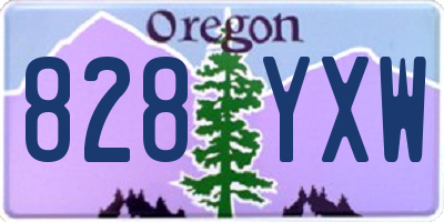 OR license plate 828YXW
