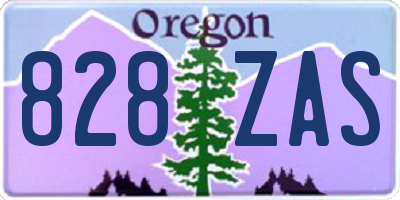 OR license plate 828ZAS