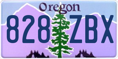OR license plate 828ZBX