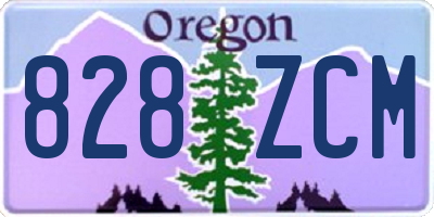 OR license plate 828ZCM