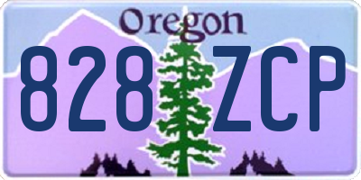 OR license plate 828ZCP