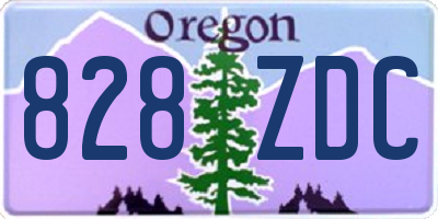 OR license plate 828ZDC