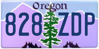OR license plate 828ZDP