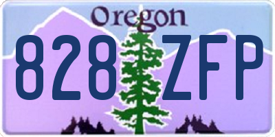 OR license plate 828ZFP
