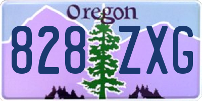 OR license plate 828ZXG