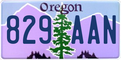 OR license plate 829AAN