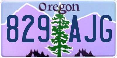 OR license plate 829AJG