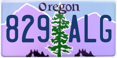 OR license plate 829ALG