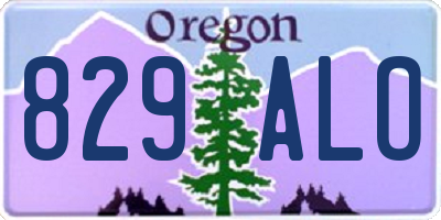 OR license plate 829ALO