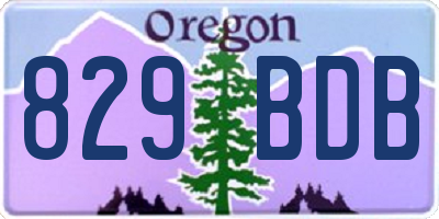 OR license plate 829BDB
