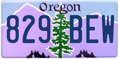 OR license plate 829BEW