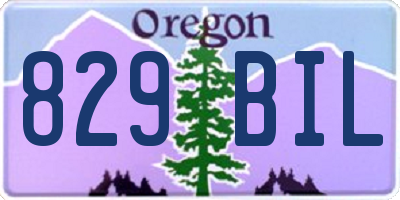 OR license plate 829BIL