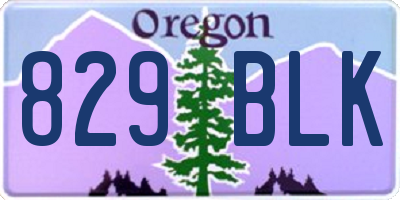 OR license plate 829BLK