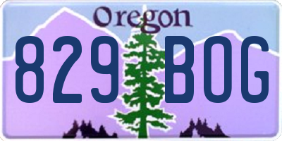 OR license plate 829BOG