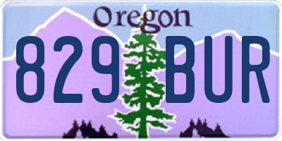 OR license plate 829BUR