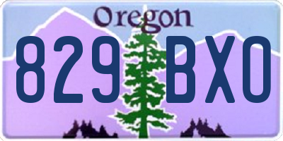 OR license plate 829BXO