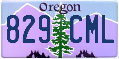 OR license plate 829CML