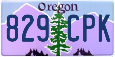 OR license plate 829CPK