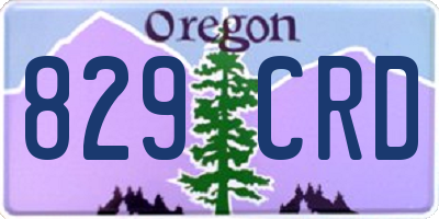 OR license plate 829CRD
