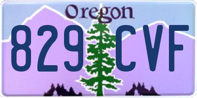 OR license plate 829CVF