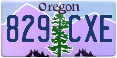 OR license plate 829CXE