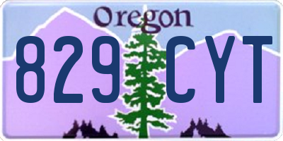 OR license plate 829CYT