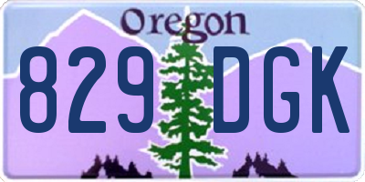 OR license plate 829DGK
